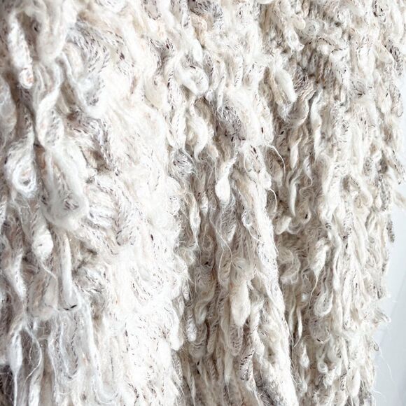 Le Parfait Cream Mulitcolor Shag Sweater Size S - Picture 6 of 9